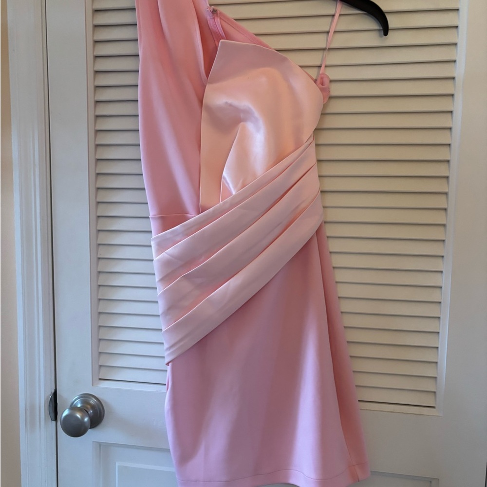 Canary Designs Pageant Elegant Pink One-Shoulder Dress